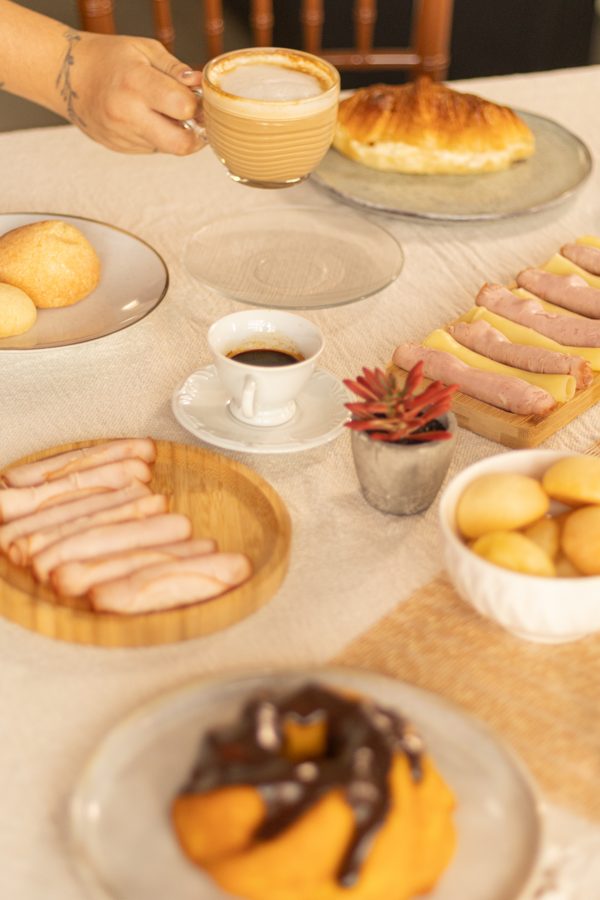 Mesa posta de café