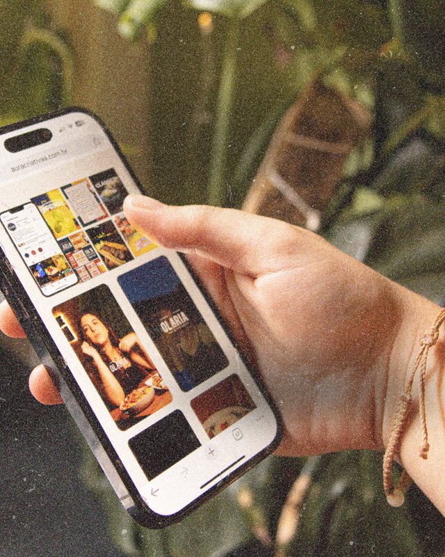 Perfil de cliente aberto no celular