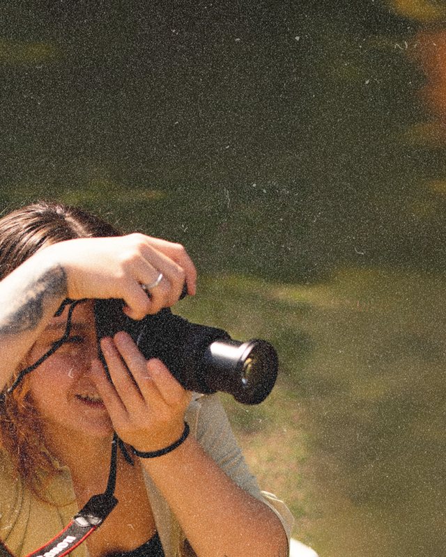 Fotógrafa da Aura em captação